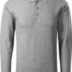 Mens-LONG-SLEEVE-POLO-T-Shirt