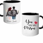 Personalized Black Coffee Mug for Couples