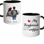 Personalized Black Coffee Mug for Couples
