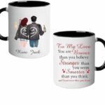 Personalized Black Coffee Mug for Couples