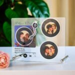 Personalized Rotatable Photo Vinyl Record Tap to Play NFC Music Record Plaque