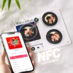 Personalized Rotatable Photo Vinyl Record Tap to Play NFC Music Record Plaque
