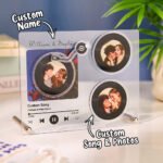 Personalized Rotatable Photo Vinyl Record Tap to Play NFC Music Record Plaque