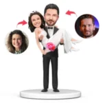 carry wife wedding caketopper