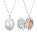 Locket Necklace with Photo for Mom