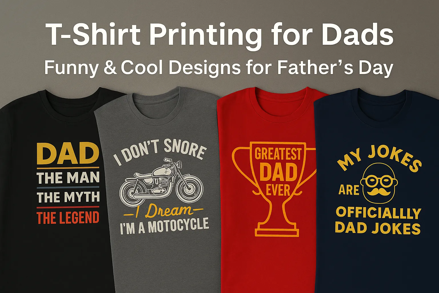 Custom Father’s Day T-Shirt Printing for Dads – Funny & Cool Designs