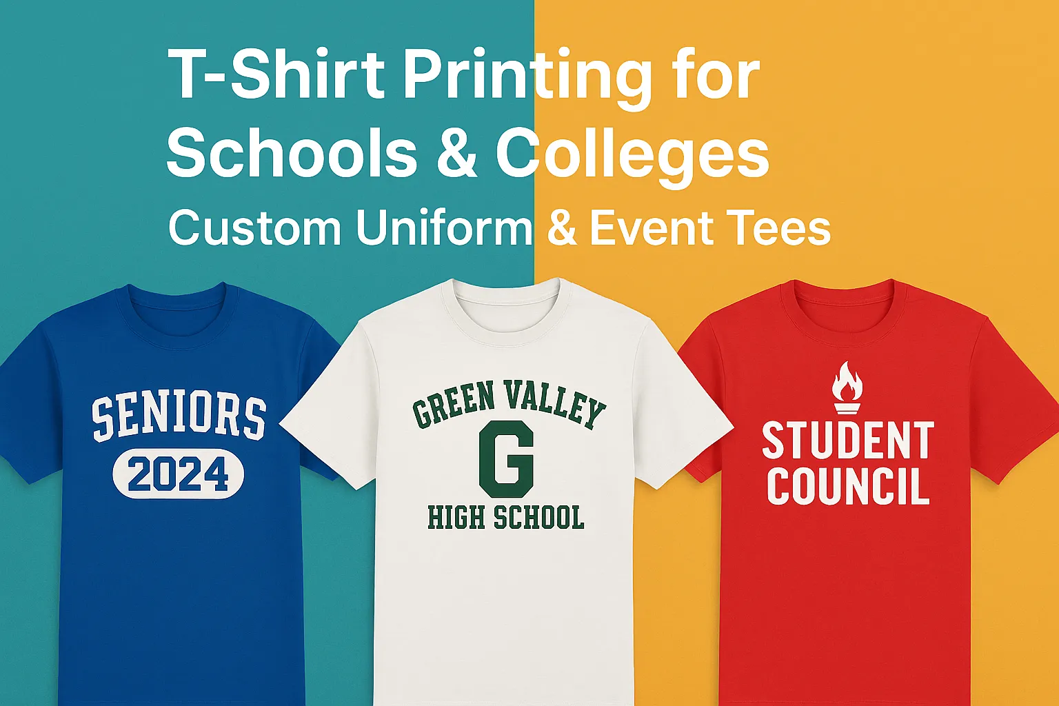 T-Shirt Printing for Schools & Colleges UAE
