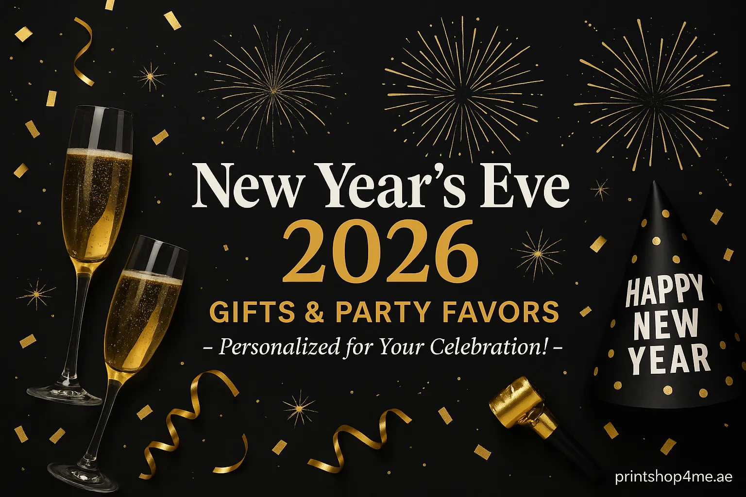 New Year’s Eve Gifts & Party Favors – Personalized for 2026