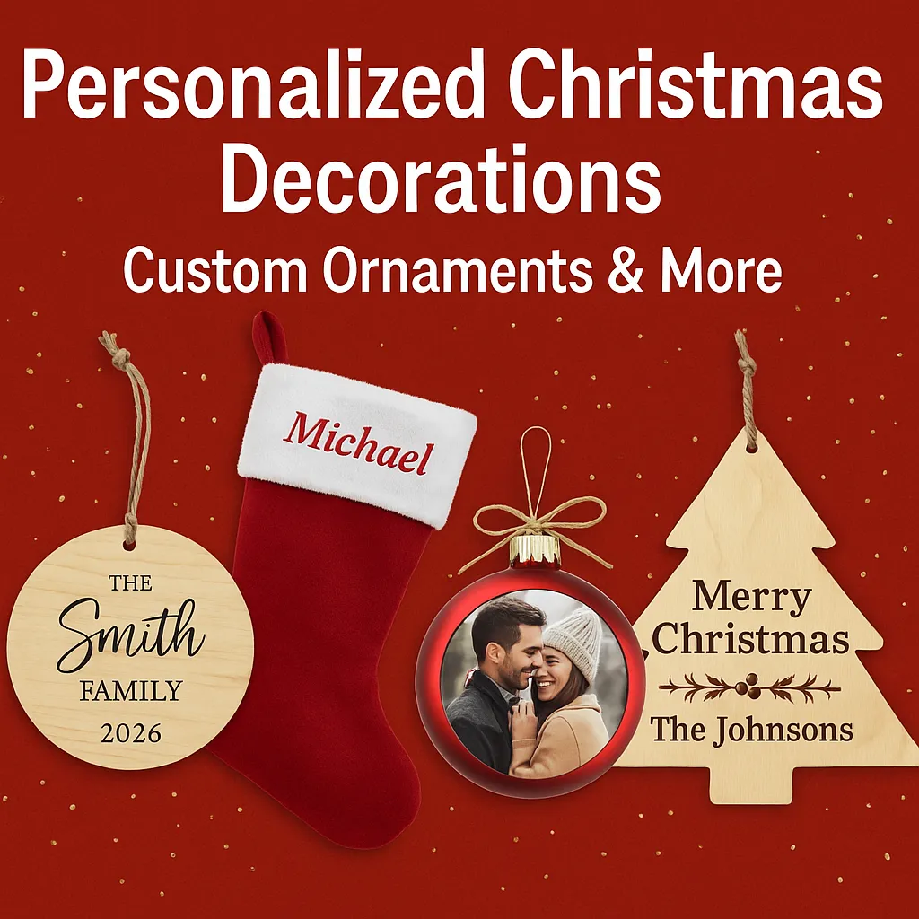 Personalized Christmas Decorations – Custom Ornaments & More