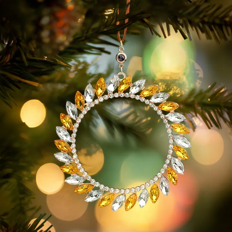 Photo Wreath Projection Ornament