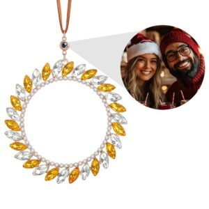 Personalised Photo Wreath Projection Ornament