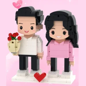 Romantic cute valentines day brick figures uae
