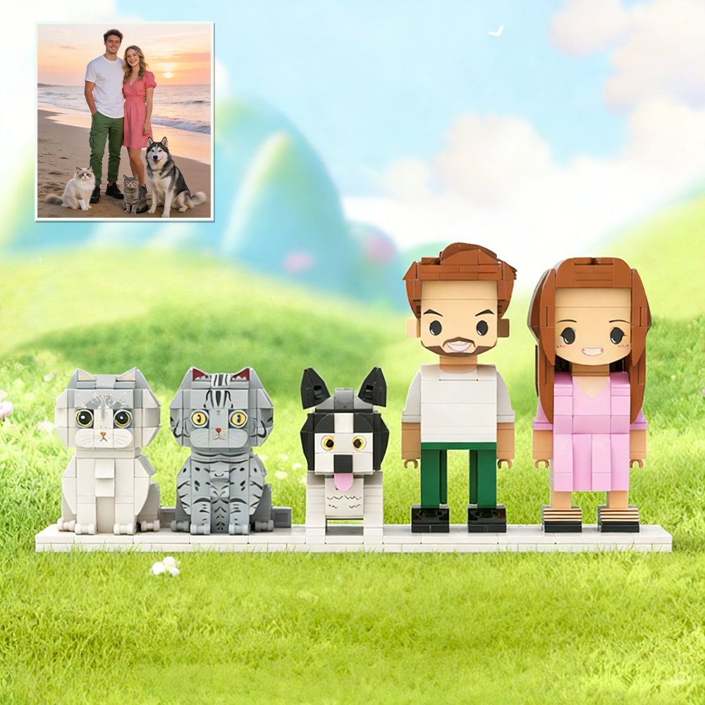 brick-figures-couple-pets - printshop4me.ae brick-figures-couple-pets
