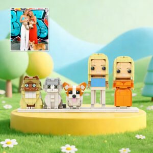 brick-figures-couple-pets
