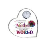 heart shaped crystal clock gift mom