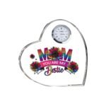 mom crystal clock heart design gift