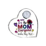 premium heart shaped clock for mom