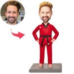male taekwondo fighter custom bobblehead