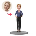 Blue Shirt Black Pants Man Bobblehead