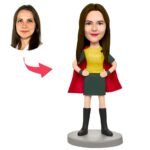 Super Mom Bobblehead with red cape