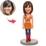 Yellow Dress Woman Custom Bobbleheads