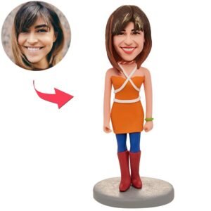Yellow Dress Woman Custom Bobbleheads