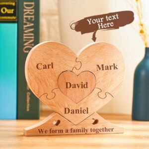 Wooden Name Heart Puzzle