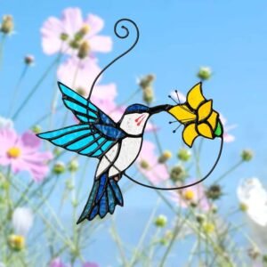 blue glass bird suncatcher - printshop4me.ae blue glass bird suncatcher