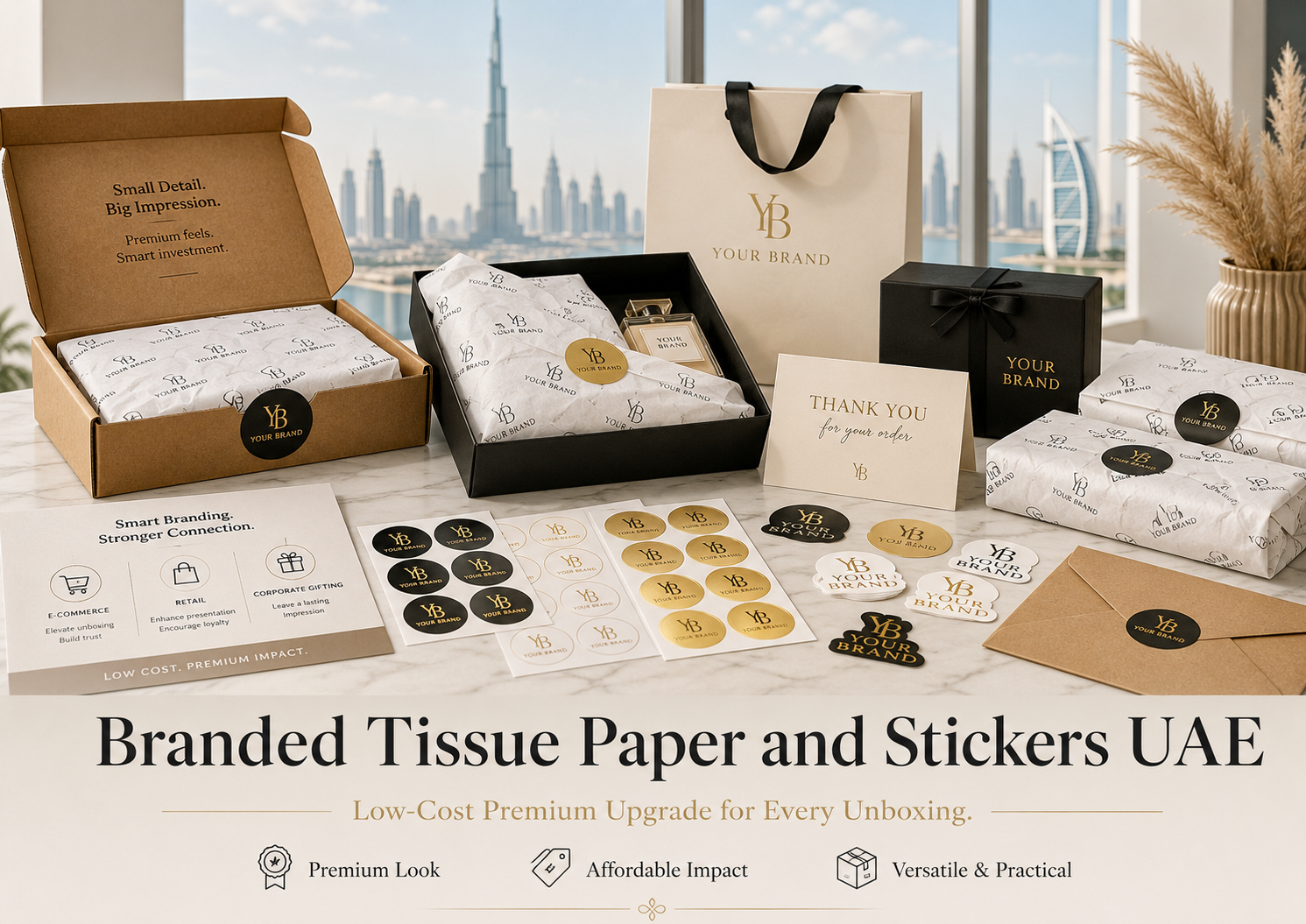 Branded Tissue Paper and Stickers UAE: Low-Cost Premium Upgrade