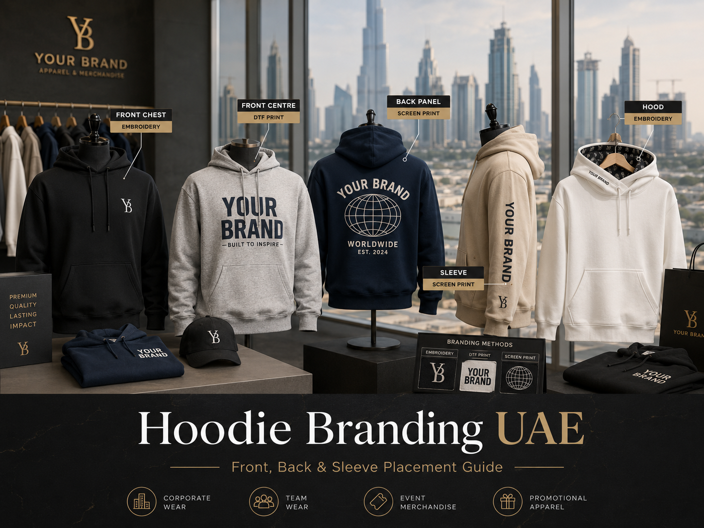 Hoodie Branding: Front, Back, Sleeve Placement Guide