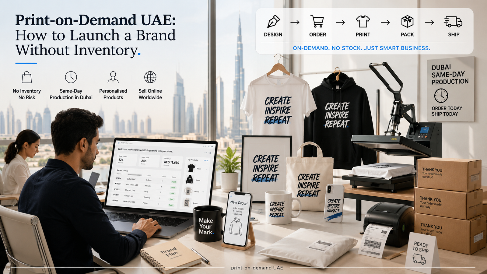 Print-on-Demand UAE: How to Launch a Brand Without Inventory