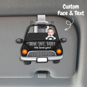 personalized car visor clip