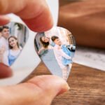CYQ205jpg - printshop4me.ae Personalized heart-shaped photo projection crystal showing a couple's picture through a small transparent acrylic lens. A custom photo keepsake gift for couples, anniversaries, weddings, and romantic occasions.
