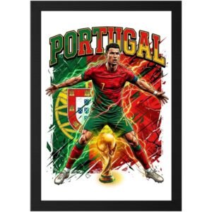 Football player photo frame Portugal design - printshop4me.ae Football player photo frame Portugal design