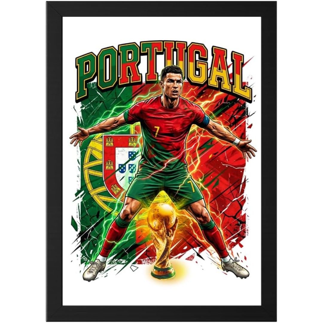 Football player photo frame Portugal design - printshop4me.ae Football player photo frame Portugal design