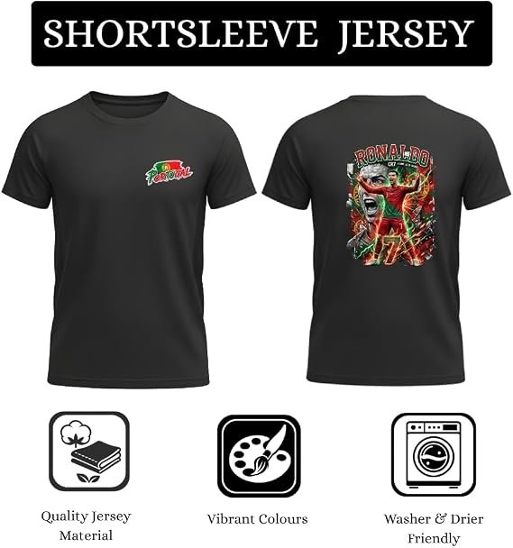 Portugal football fan short sleeve t shirt - printshop4me.ae