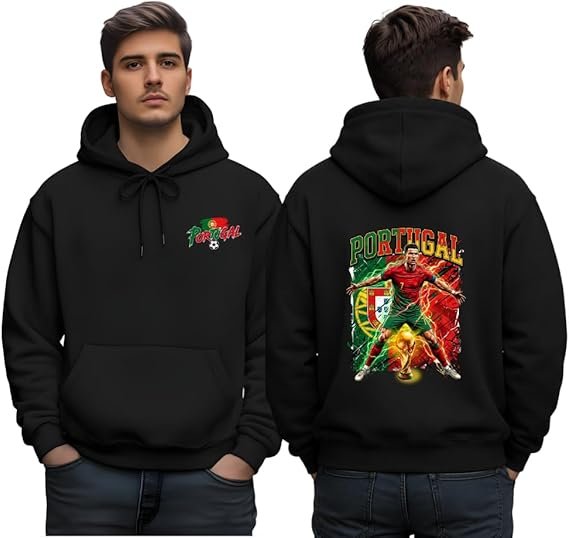 Portugal football hoodie for men - printshop4me.ae Portugal football hoodie for men