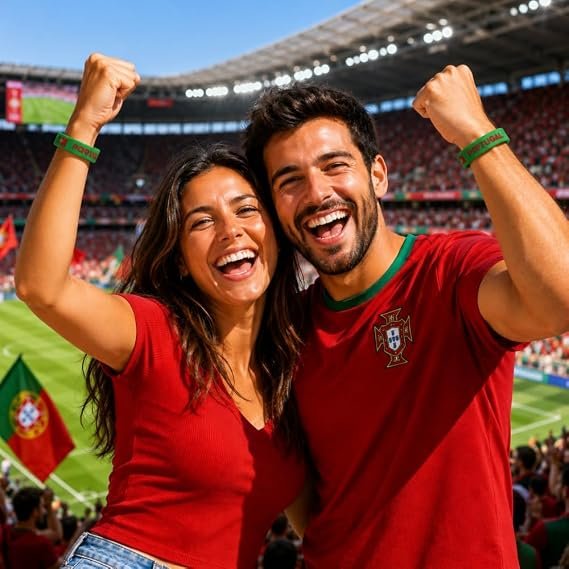Portugal football supporter wristband