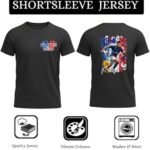France football men's black short sleeve jersey featuring a small France 2026 front logo and large France soccer player graphic on the back with product feature icons.