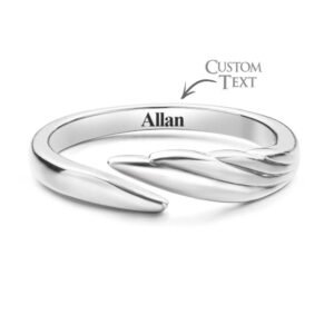angel devil wings couple ring