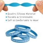 Blue Argentina silicone wristbands with white printed text and soccer ball design, stackable and stretchable, durable and comfortable for football fans.