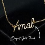 Gold Tone Name Necklace - printshop4me.ae